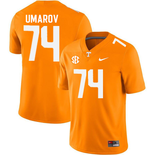 Men #74 Shamurad Umarov Tennessee Volunteers College Football Jerseys Stitched Sale-Orange